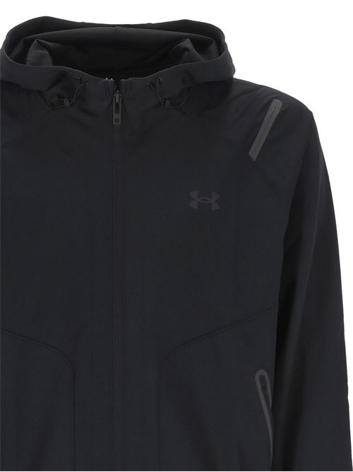 Black front two-way zip jacket UNDER ARMOUR | 13893540001